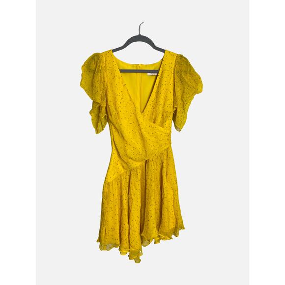 Bec + Bridge Hibiscus Golden Mini Dress 2 - Picture 3 of 12